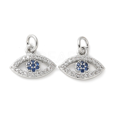 Brass Micro Pave Cubic Zirconia Charms KK-U056-28P-1
