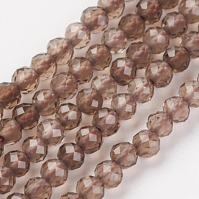 Natural Smoky Quartz Bead Strand X-G-G680-22-1