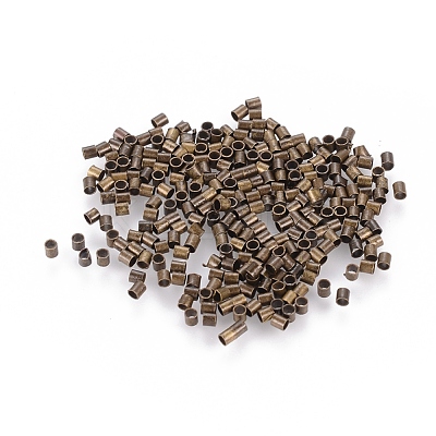 1700pcs 1.5mm Brass Tube Crimp End Beads X-E001-NFAB-1
