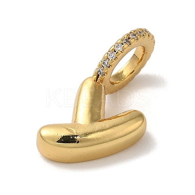 Brass Micro Pave Cubic Zirconia Pendants KK-K345-13Y-G-1