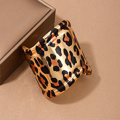 Leopard Print Alloy Cuff Bangles  for Women WGB08C8-01-1