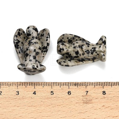 Natural Dalmatian Jasper Gemstone Carved Angle Figurines GG-CBA8396-A02-1