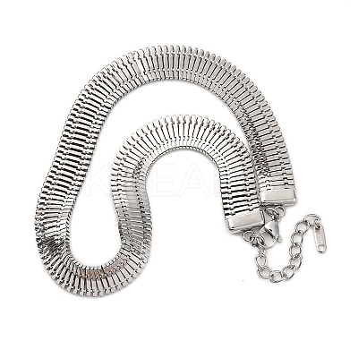 304 Stainless Steel Chain Necklaces for Women NJEW-Z080-02P-1