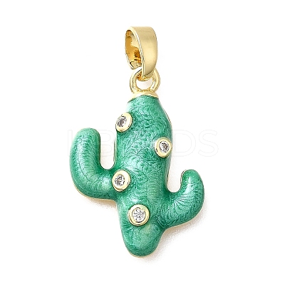Brass Micro Pave Cubic Zirconia Pendants KK-P336-39G-02-1