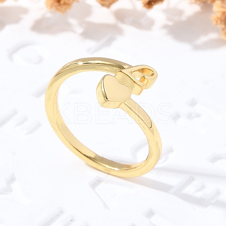 Brass Cuff Rings for Women RJEW-U044-L-1