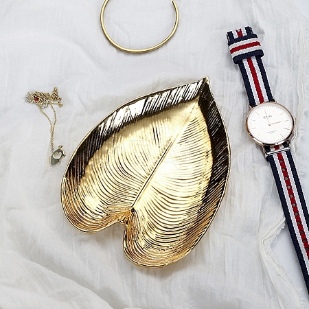 Golden Plated Ceramic Jewelry Plate PW-WG55473-13-1