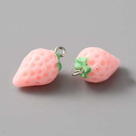 Opaque Resin Pendants LS-RESI-WH0077-10B-1