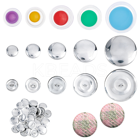 Plastic & Iron Button Finding Sets DIY-DC0004-36-1