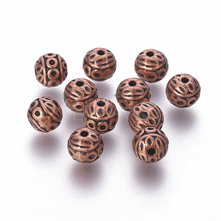 Tibetan Style Zinc Alloy Beads PALLOY-L230-01R-RS-1