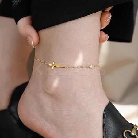 316L Surgical Stainless Steel Charm Anklets for Women FS-WG47470-06-1