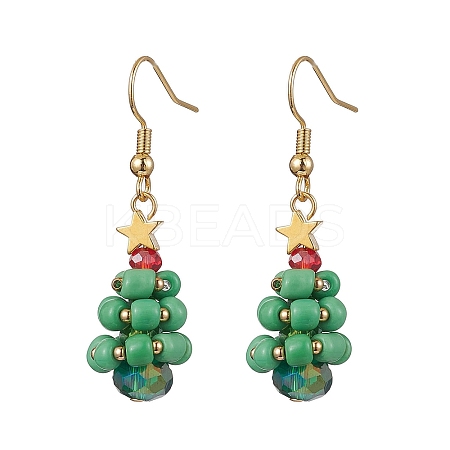 GLass Dangle Earrings EJEW-TA00440-02-1