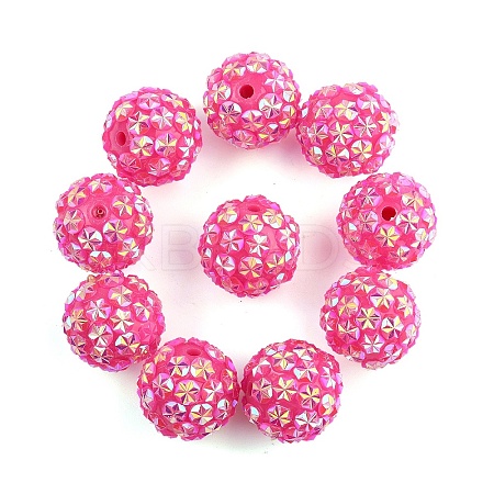 10Pcs Opaque Acrylic Beads OACR-YW0003-35L-1