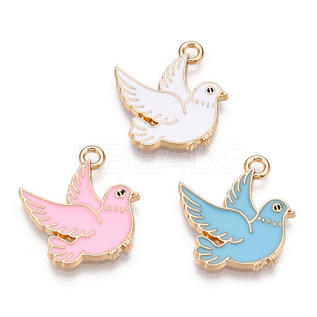 Alloy Enamel Bird Pendants PALLOY-N170-009-NR-1
