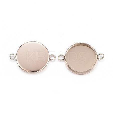 Ion Plating(IP) 304 Stainless Steel Cabochon Connector Settings X-STAS-G127-14-14mm-RG-1