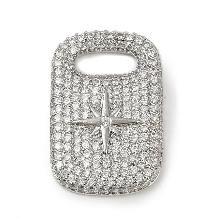 Brass Micro Pave Cubic Zirconia Pendants KK-M322-30P-1