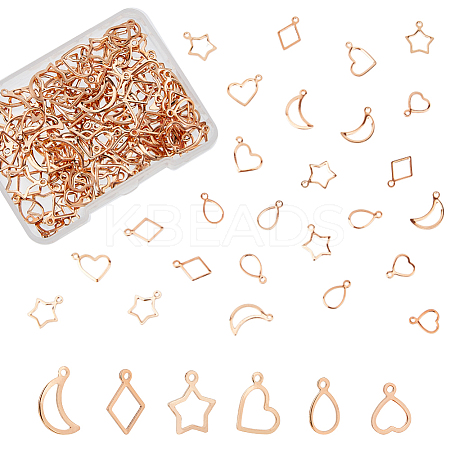 120Pcs 6 Style 304 Stainless Steel Charms STAS-DC0014-93-1