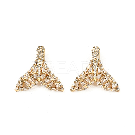 Brass Micro Pave Cubic Zirconia Pendants KK-S526-42G-1