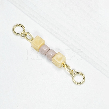 Resin Bead Bag Extension Chains PURS-PW0010-15G-1