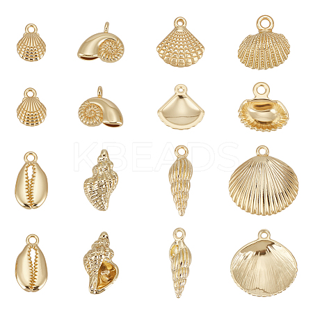 16Pcs 8 Styles Alloy Pendants TIBEP-BC0001-05-1