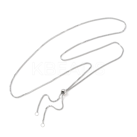 Tarnish Resistant Stainless Steel Slider Necklace Making AJEW-JB00476-1