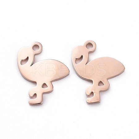 PVD Vacuum Plating 304 Stainless Steel Charms STAS-G215-02RG-1