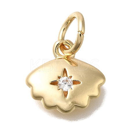 Brass Micro Pave Cubic Zirconia Pendants KK-Q001-13G-02-1