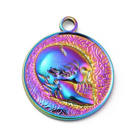 Ion Plating(IP) 201 Stainless Steel Pendants STAS-H172-07M-1