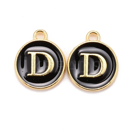 Golden Plated Alloy Charms X-ENAM-S118-02D-1