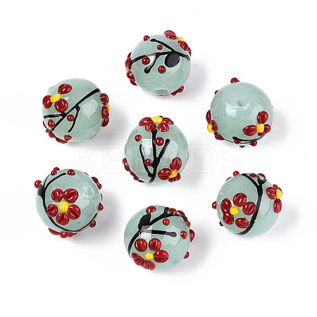 Handmade Lampwork Enamel Beads LAMP-T023-23E-1
