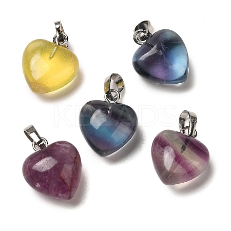 Natural Fluorite Pendants G-C155-02C-P-1