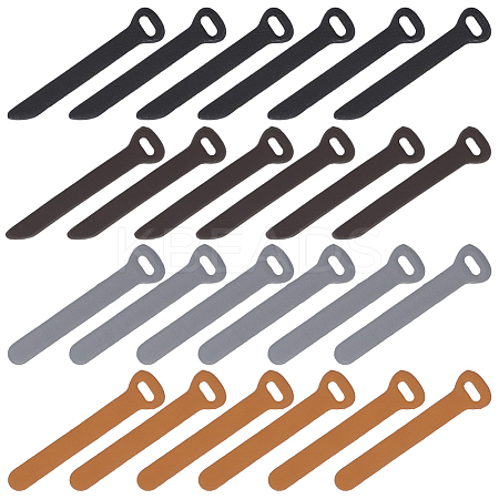 24Pcs 4 Colors Imitation Leather Zipper Pull Fixer Replacement for Tab Luggage Purse Repair Accessories DIY-GF0011-62B-1