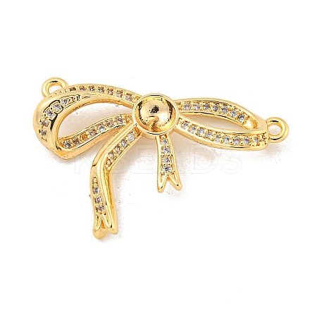 Rack Plating Brass Peg Bail Pendants Micro Pave Clear Cubic Zirconia KK-A214-13G-1