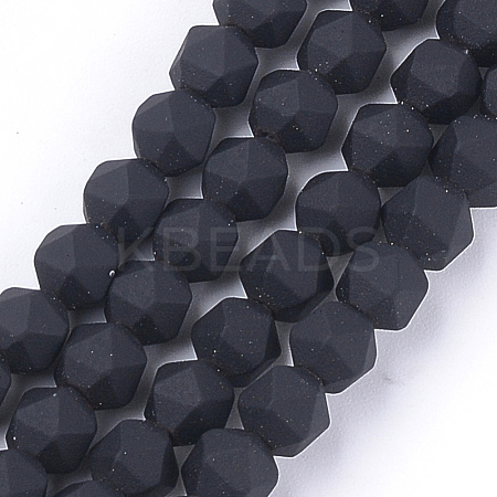 Spray Painted Non-magnetic Synthetic Hematite Beads Strands G-T116-16-17-1
