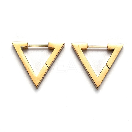 304 Stainless Steel Triangle Huggie Hoop Earrings LS-STAS-H156-02A-G-1