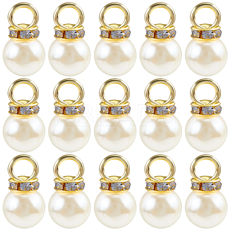 200Pcs ABS Imitation Pearl Pendants FIND-SC0019-99-1
