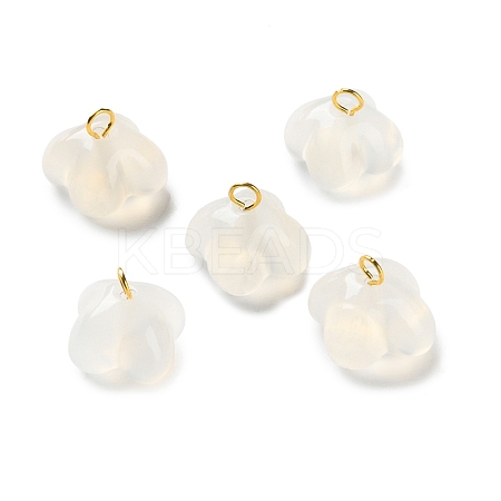 Natural Agate Osmanthus Flower Charms G-G179-03-1