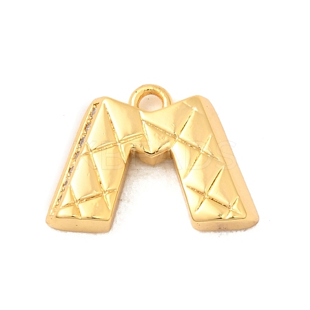 Brass Micro Pave Cubic Zirconia Charms KK-C117-12G-M-1
