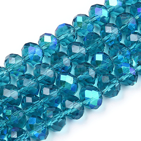 Electroplate Glass Beads Strands EGLA-A034-T1mm-L25-1
