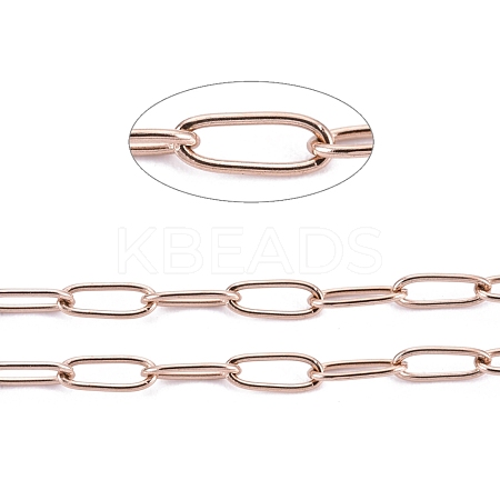 Ion Plating(IP) 304 Stainless Steel Paperclip Chains CHS-F010-01B-RG-01-1