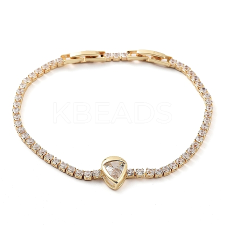 Golden Brass Link Bracelet BJEW-C055-05D-G-1