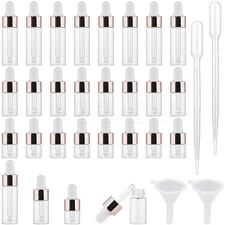 Empty Glass Dropper Bottles AJEW-GF0009-80A-1