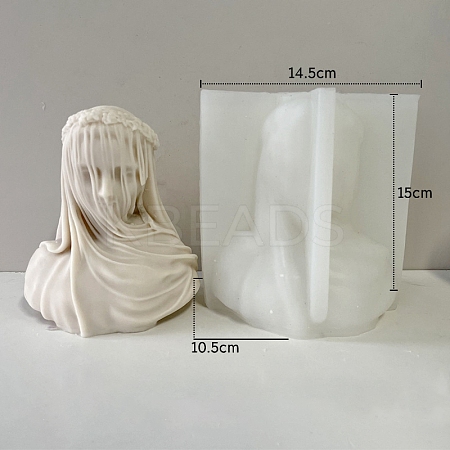Greek Goddess Food Grade Silicone Bust Portrait Candle Molds PW-WG93932-02-1
