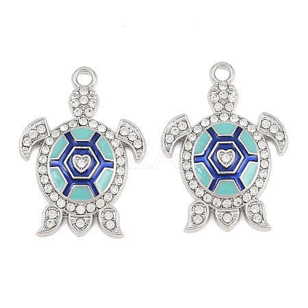 Alloy Colorful Enamel Pendants FIND-C095-02P-1