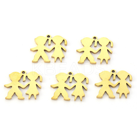 PVD Vacuum Plating 304 Stainless Steel Charms STAS-N092-81G-1