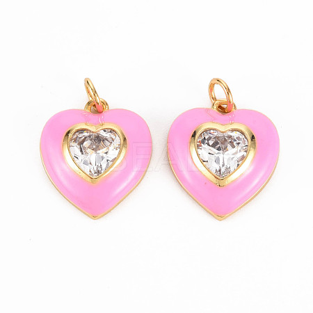 Brass Enamel Pendants X-KK-T013-15E-NF-1