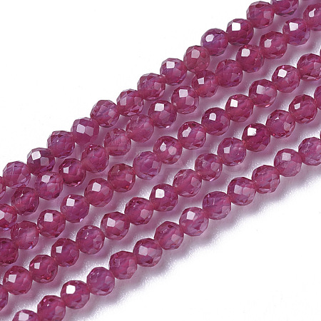 Natural Red Corundum/Ruby Beads Strands X-G-F596-11-2mm-1
