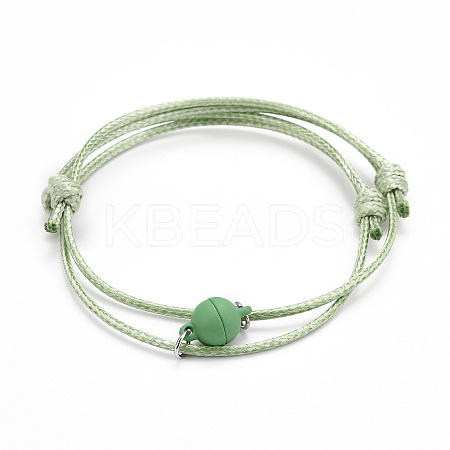 Adjustable Magnetic Bracelet for Couples BJEW-JB06190-05-1