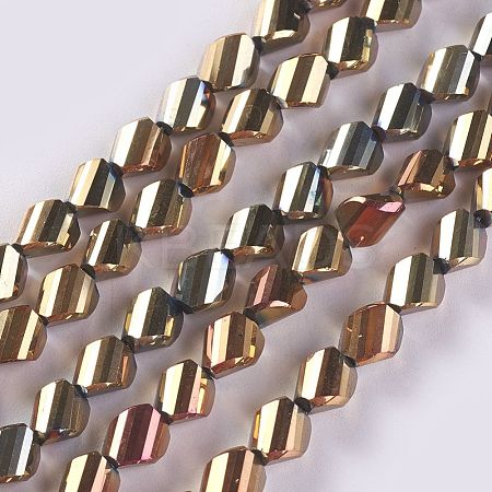 Electroplate Glass Beads Strands EGLA-E057-04B-19-1
