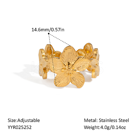 Ocean Themes Stainless Steel Cuff Rings CD7361-9-1
