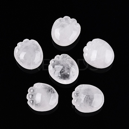 Natural Quartz Crystal Footprint Figurines DJEW-N003-02J-1